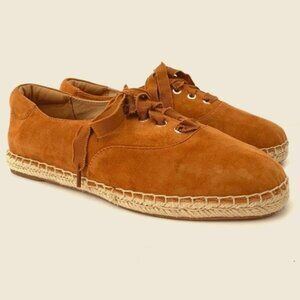 Vionic Women Coast Sandy Espadrilles Flats Caramel Suede Size 8